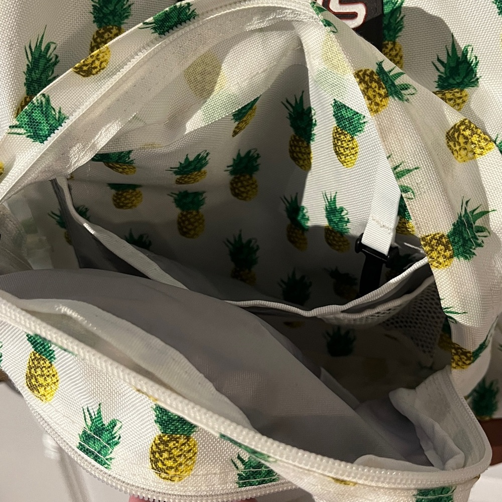 Pineapple Print Backpack - Euc - image 3